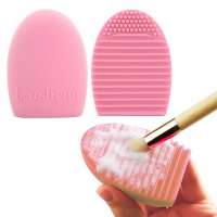 Egg shape brush cleaner tool, Silicone Glove Scrubber Cosmetic makeup Brushes Wash Brush