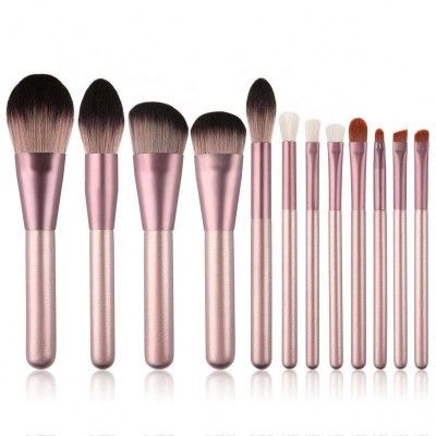 12pcs professional private Label wholesale kabuki cosmetic Make Up Brush makeup brush set with PU bag