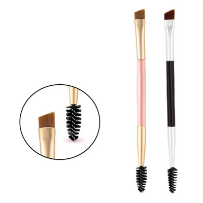 Customize Private Label Eyebrow Makeup Brush Cosmetics Double Sided Eyebrow Brush