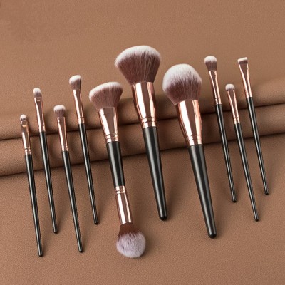 Private Label 7pcs/10pcs/15pcs Vegan Makeup Brushes Foundation Eyeshadow Powder Cosmetic Makeup Brush Set