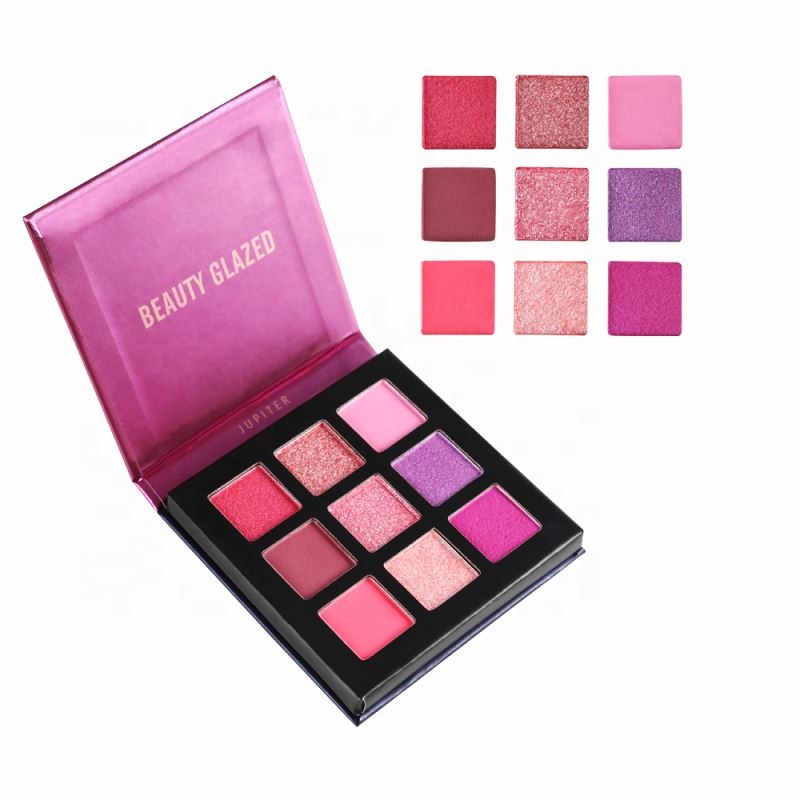 Beauty Glazed 9 Colors Eyeshadow Palette Cosmetics Makeup Waterproof Natural Glitter Matte Shimmer Eye Shadow Palette