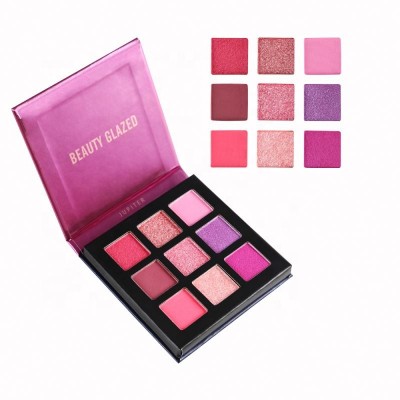 Beauty Glazed 9 Colors Eyeshadow Palette Cosmetics Makeup Waterproof Natural Glitter Matte Shimmer Eye Shadow Palette